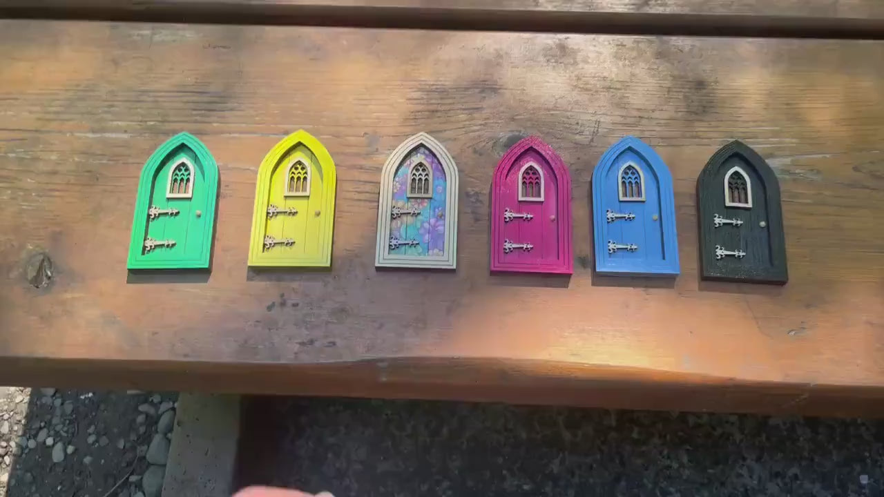 Fairy Door with Flower Pattern