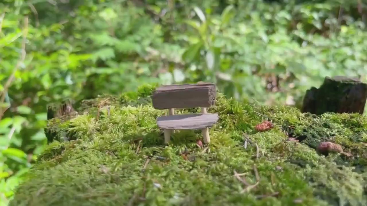 Enchanting Unique Handmade Miniature Wood Benches